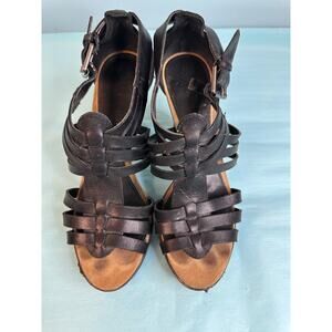 Lauren Ralph Lauren Women's Safia Platform Sandal strappy leather block heel 6.5